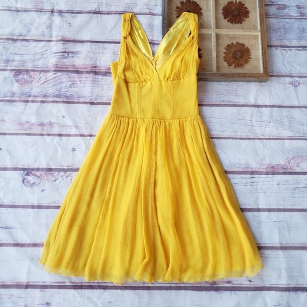 Alessandro Dell'Acqua Yellow Fit and Flare Dress 4